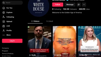 Casa Albă și-a deschis cont oficial pe TikTok, la patru ani după ce Trump amenința cu blocarea platformei