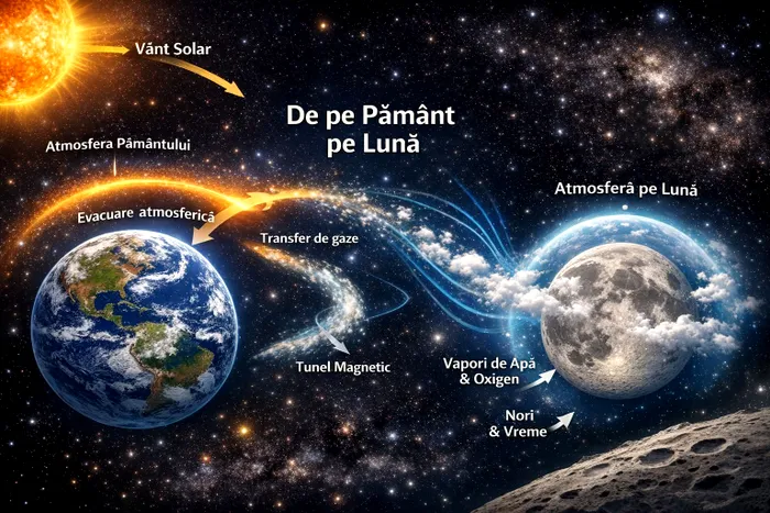 Cum „trimite” câmpul magnetic al Terrei atmosfera terestră pe Lună