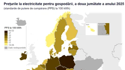 România, pe primul loc la costul real al energiei: povara pe gospodării devine uriașă