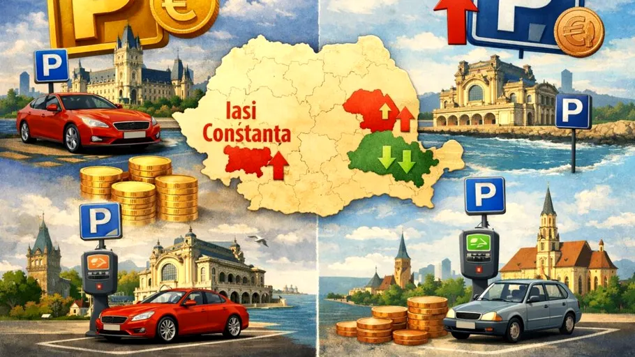 Cele mai scumpe parcări din România: ce orașe conduc topul