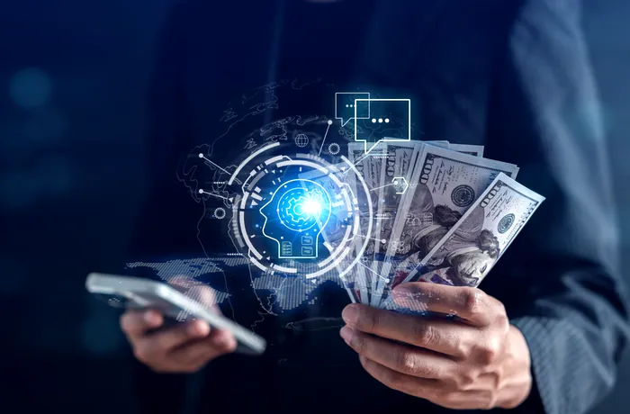 Business,Using,Ai,Technology,Money.,Chat,Bot,With