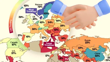 Topul țărilor unde există cea mai mare încredere între oameni. Aici cetățenii se pot baza unii pe alții