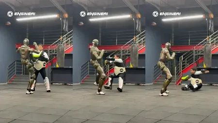 De ce s-a lăsat CEO-ul unei companii doborât de propriul robot (VIDEO)