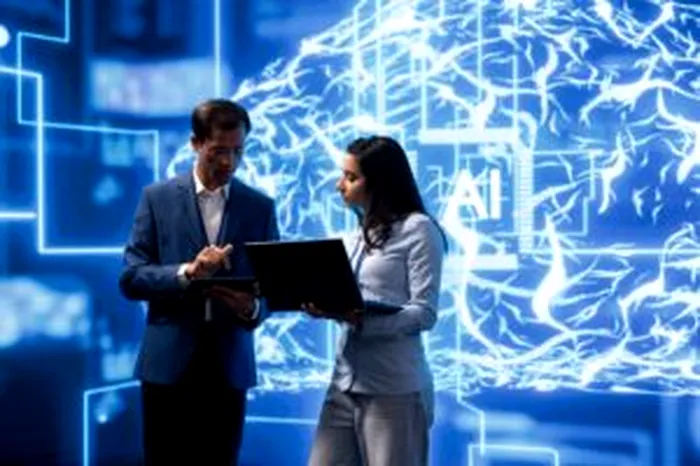 Colleagues,Using,Ai,Neural,Networks,Modeled,After,Human,Brain,,Brainstorming