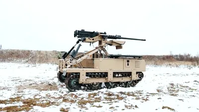 Un robot ucrainean cu mitralieră a ținut poziția pe front mai mult de o lună, înlocuind infanteria