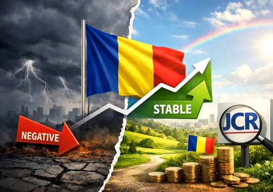 JCR: perspectiva României a fost revizuită de la „negativă”, la „stabilă”