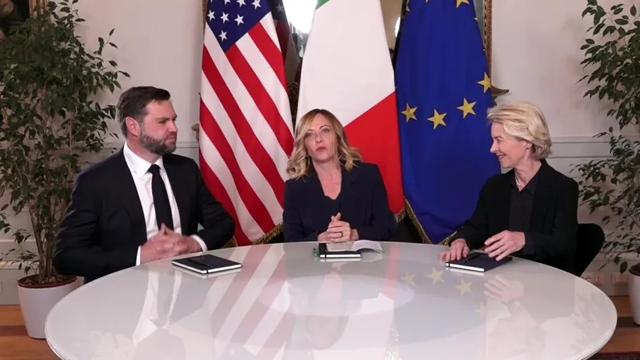 Moment crucial în negocierile SUA - UE în „războiul tarifelor”. J.D. Vance și Von der Leyen au discutat la Roma despre „unele divergențe” între „prieteni”