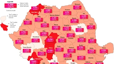 Salariile încep anul 2026 cu semnale negative: patru județe din România raportează scăderi